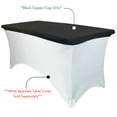 thumbnail image 3 of Stretch Spandex 6 ft Rect. Table Topper/Cap Black, 3 of 3