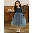 thumbnail image 5 of ZHUASHUM Kids Toddler Girl Spring Fall Clothes Long Sleeve Tutu Dress Princess Dress 5-6 Years, 5 of 6