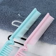 thumbnail image 3 of Folding Travel Hair Brush Pocket Size Anti-static Macaron Color Foldable Massage Detangle Hair Comb for Trip, 3 of 8