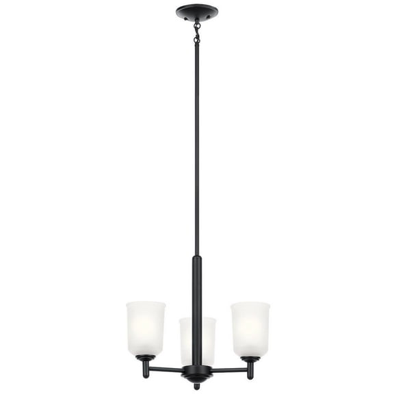 43670BK Kichler Lighting Shailene - 3 light Mini Chandelier - 17.5 inches wide-Black Finish    -Traditional Installation