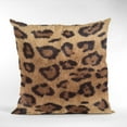 thumbnail image 2 of Plutus Brown Jaguar Animal Faux Fur Luxury Throw Pillow - Double sided 20" x 26" Standard, 2 of 5