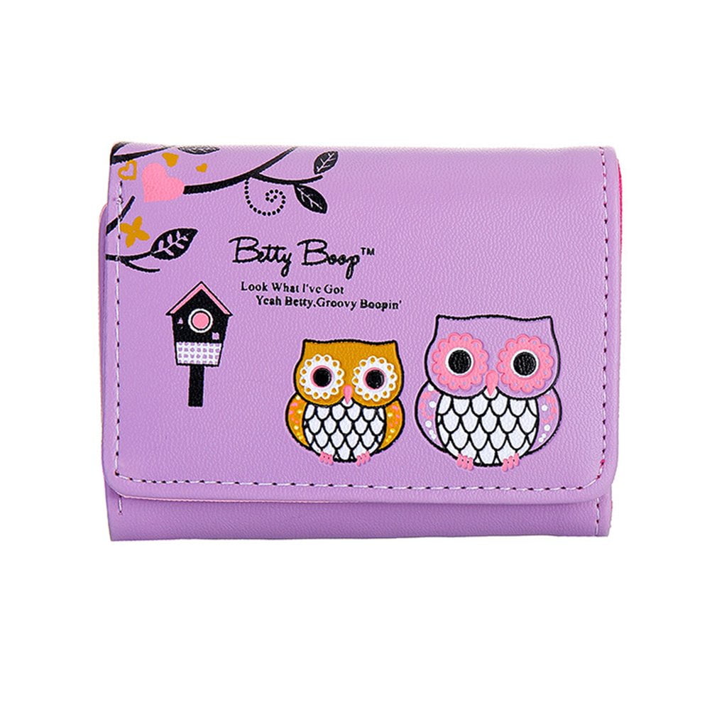 Sunlome Cartoon Owls Eyes Coin Purse Change Cash Bag Small Purse Wallets for Women Girl