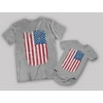 thumbnail image 4 of 4th of July Vintage USA Flag Patriotic Shirts Father & Baby Matching Set Outfit Dad Gray Large / Baby Gray 24M (18-24M), 4 of 6