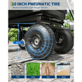 thumbnail image 4 of 600lbs Heavy Duty Poly Dump Cart with 10" No-Flat Tires for Hauling, Landscaping,Home Improvement, 4 of 6