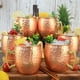 thumbnail image 5 of Juego de 6 tazas de cobre LINALL Moscow Mule de 530 ml con pajita y jarra, 5 of 6