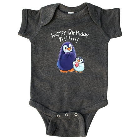 

Inktastic Happy Birthday Mimi!- Cute Penguins Gift Baby Boy or Baby Girl Bodysuit