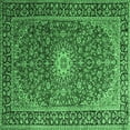 thumbnail image 1 of Ahgly Company Indoor Square Medallion Emerald Green Traditional Area Rugs, 6' Square, 1 of 4