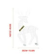 thumbnail image 3 of Set Of 3 2D Christmas Standing Elk Light Up Decorations Novelty Festive Rustic Lighting For Home And Garden, 3 of 7