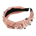 thumbnail image 7 of Unique Bargains 1 Pcs Women Knotted Headbands Fashion Wide Faux Pearl Bead Headband Hair Accessories Pink, 7 of 7