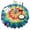 Rainbow Tie Dye, variant on Rainbow Tie Dye Mandala Pattern Round Tablecloth 60"x60",Wrinkle Wipeable Table Cloth for Kitchen Dining Room Picnic Patio Party