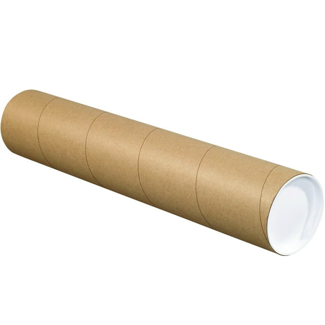 Tape Logic TLP4030K Tubes d'Expédition avec Bouchons, 4 Pouces x 30 Pouces, Kraft (Lot de 15)