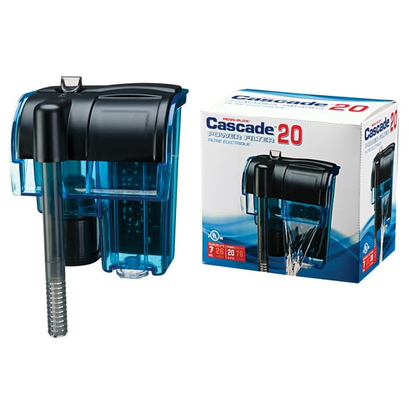 Penn-Plax Cascade 20 Power Filter – Mini Hang-on Filter for Aquariums up to 7 Gallons