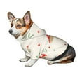 thumbnail image 7 of Fotbe Flat Mushrooms Print Small Dog Sweater Hoodies Pet Grey Hooded Soft Fleece Sweatshirts with Pocket Fall Winter Puppy Cat Sweaters Warm Clothes-Large, 7 of 7