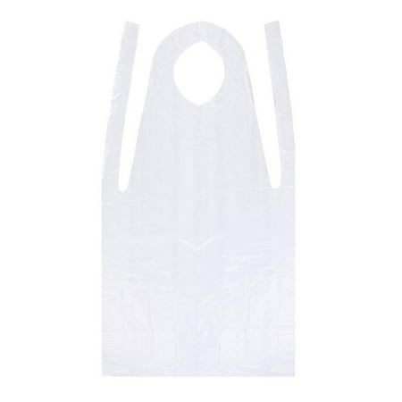 

Rosarivae 100 Pcs Unisex Disposable Aprons Waterproof Oil Proof Antifouling PE Plastic Apron For Cooking Painting or Any Other Messy Activities