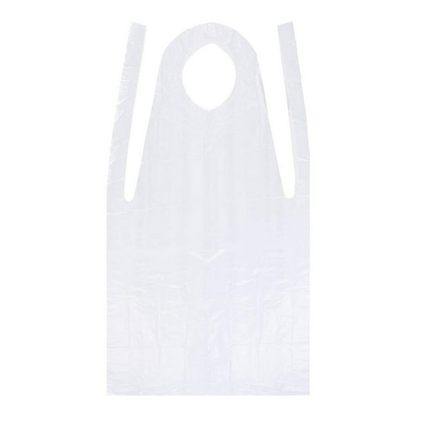 EeaseMX 100 delantales desechables unisex, impermeables, resistentes al aceite y de plástico PE, para cocinar, pintar o cualquier otra actividad desordenada.