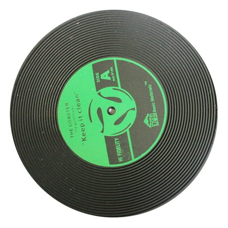 

Floleo Clearance CD Records Shape Kitchen Party Bar Cup Mat Placemat Silicone Coaster Creative GN