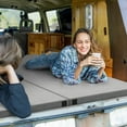 thumbnail image 4 of Goplus Matelas de Camping en Mousse Mémoire avec Dessous Antidérapant Sac de Voyage pour Dormir à l'Extérieur Gris, 4 of 10