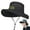 Black, variant on UPF50+ Wide Brim Sun Hat Adjustable Chin Strap Foldable Cotton Linen for Fishing Hiking Travel