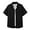Black, variant on Bcfgryg Men's Spring/summer Solid Color Casual Lapel Large Size Beach Holiday Short Sleeved Shirt Dress Shirts For Men Black