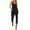 Black, variant on XWSHYW Rompers for Women Plus Size Sleeveless Solid Color Pants Leisure Slim Fit Comfort Waist Long Jumpsuits