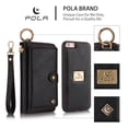 thumbnail image 4 of iPhone 6 Plus/ 6S Plus Wallet Case, Alleytech Girls Women Magnets Detachable Zipper Wallet Case Cover PU Leather Folio Flip Holster Carrying Case Card Holder for iPhone 6 Plus/6S Plus, Black, 4 of 8