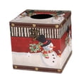 thumbnail image 3 of Abbracc Christmas Tissue Box Cover Napkin Box Portable Home Decoration Accessories Paper Snowman, 3 of 9