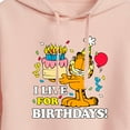 thumbnail image 3 of Garfield - I Live For Birthday's - Juniors Cropped Pullover Hoodie, 3 of 5