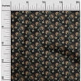 thumbnail image 2 of oneOone Cotton Cambric Black Fabric Leaves & Clover Quilting Supplies Print Sewing Fabric By The Yard 56 Inch Wide-DR, 2 of 6
