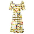thumbnail image 4 of Mondrian Robe d'Art Abstrait Robe de Bal Été Robe Femme 2024 Robes Femmes, 4 of 4