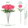 thumbnail image 4 of Taotanxi 5-6 Pcs Fake Silk Chrysanthemum Flower Artificial Flowers Ball Flowers Fake Mums Flowers Wedding Arrangements Decor Bouquets Home Festival Table DIY Decoration Center (Hot Pink), 4 of 6