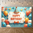 thumbnail image 6 of Yatrandify Colorful Decor Happy Birthday Banner Decorative Design Party Balloon for Birthday Party Indoor Celebration Kids Event, 6 of 6