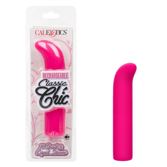 CalExotics Rechargeable Classic Chic Mini G Silicone G-Spot Vibrator, Pink