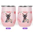 thumbnail image 2 of Happy Valentine's Day Devon Rex holding flowers 12oz Stainless Steel Wine Tumbler Insulated Cup with Lid Cat Lover Kitten Owner Gifts - 3005, 2 of 5