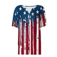 thumbnail image 4 of VerPetridure Womens American Flag Tank Tops Patriotic Shirts for Women 4th of July Tanks Top Loose Fit Summer V-Neck Tees Top, 4 of 5
