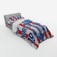 thumbnail image 3 of Ambesonne Anchor Bedding Set 4 Pcs, Vintage Anchor Design, Queen, Blue Red White, 3 of 3