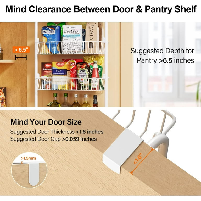  Delamu Larger Over the Door Pantry Organizer, D8.0W18