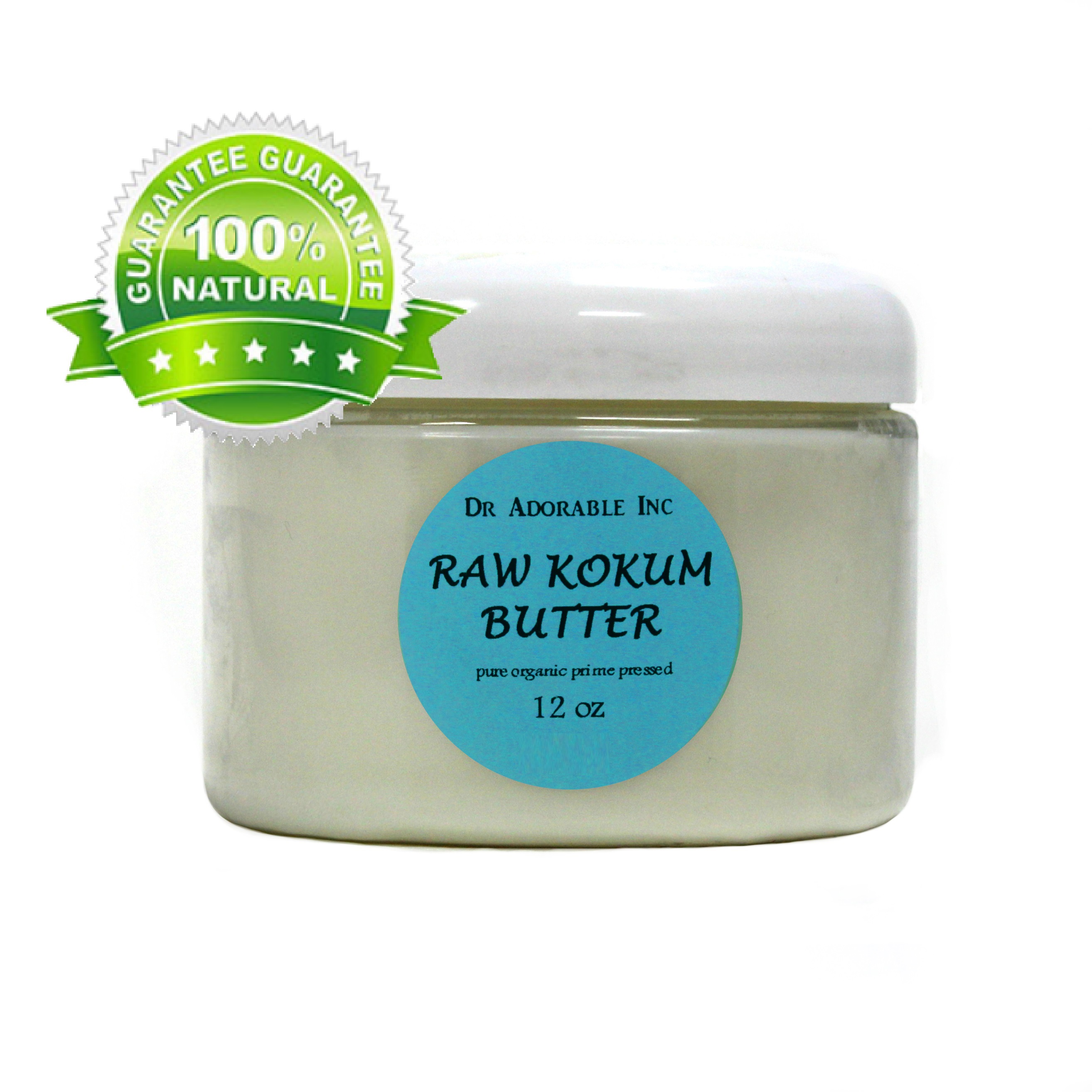 Dr.Adorable Kokum Butter RAW Organic 100 Pure 12 Oz