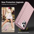 thumbnail image 4 of Decase for iPhone 16 Pro Max Wallet Case with Crossbody Strap & Hand Strap, Luxury Leather Flip Case with Card Holder Zipper Purse Wallet Protective Case,Rosegold, 4 of 6