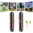 thumbnail image 3 of Hmount Deeroll Steel Wire Fitness Jump Rope Speed Skipping Workout Gym Aerobic Exercise Mens(Black&Red), 3 of 8