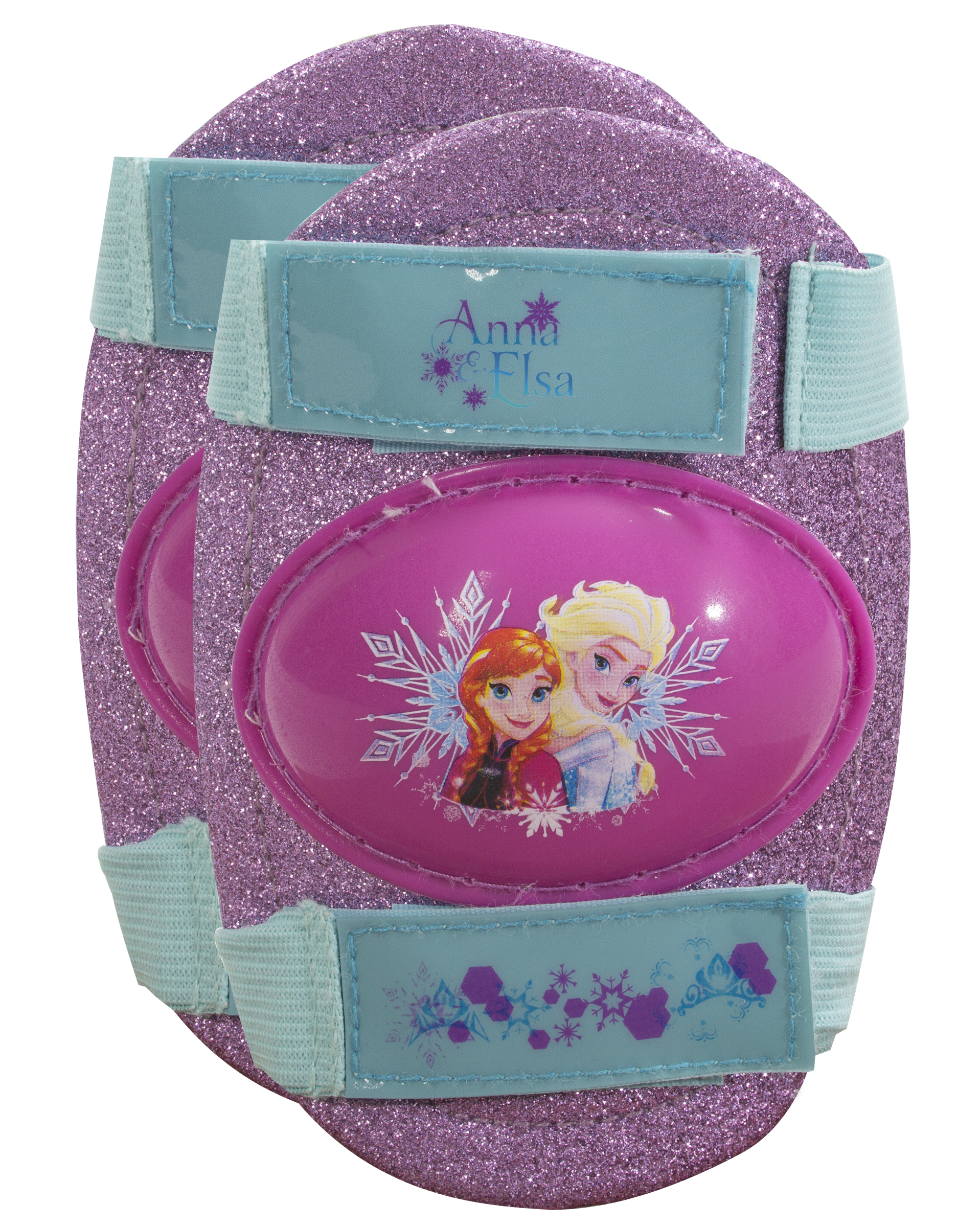 Disney Frozen Kids Glitter Rollerskates with Knee Pads, Junior Size 6-12 - image 2 of 2