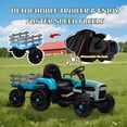 thumbnail image 4 of Okybaby 24V Kids Ride on Tractor with Detachable Trailer and Remote Control,Ride on Toys for Toddlers,Electric Toy Cars with 400W Motor,Bluetooth,USB,MP3,LED Light for Aged 3+,Blue, 4 of 9