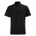 thumbnail image 2 of shoper Boys Polo Shirts size 6 School Uniform Short Sleeve Tops, Button Closure, Textured Shirt Stretchy Quick Dry Casual Golf Black, 2 of 6
