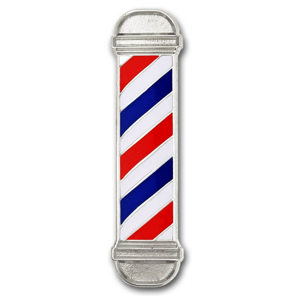 Barber Shop Pole Enamel Lapel Pin