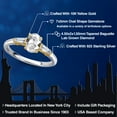 thumbnail image 2 of Gem Stone King 925 Silver and 10K Yellow Gold White Created Sapphire and Lab Grown Diamond Engagement Ring for Women | 1.20 Cttw | Oval 7X5MM | Gemstone September Birthstone | Size 5, 2 of 6