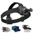 thumbnail image 1 of TELESIN QHM-001 2-in-1 Headband for Action Camera Adjustable Head Strap Quick Release Camera Hat Mount POV Perspective with 2 Adjustment Buckles Compatible with GoPro 12/11/10/9/8/7 Action2/, 1 of 6