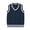 Navy, variant on QTBIUQ Knit V-Neck Sweater Waistcoat for Boys Girls Knit Pullover Vest Soft Layering Top Casual School Uniform Outwear