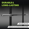 thumbnail image 2 of HANDBODE Olympic Barbell Bar 6.5 ft - 35 lb (15 kg) Weightlifting Bar for Powerlifting, Squat - 1000 lb Capacity, Hard Chrome Finish, Professional Knurling - Home & Gym Strength Training, 2 of 9