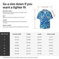 thumbnail image 5 of Pofeuu Vibrant Blue Floral Print Mens Casual Short Sleeve Shirts Beach Summer Spread Collar Pocket Tops Men's Casual Short-sleeved Shirt-Small, 5 of 5