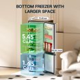thumbnail image 3 of Upstreman 7.1 Cu.ft Bottom Freezer Refrigerator, 2 Door Kitchen Fridge Large Apartment Refrigerator Garage Ready Refrigerator, Silver BM71, 3 of 10