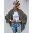 thumbnail image 2 of LinYooLi Cardigan Épais pour Femmes Automne Surdimensionné Ouvert devant Manches Longues Chauve-Souris Tricoté, 2 of 3